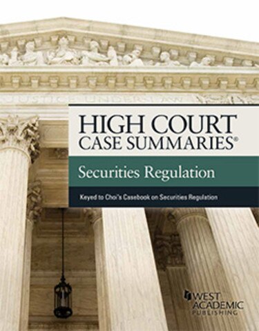 Securities reg case summaries